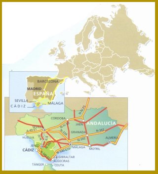 The province of Cádiz in Europe